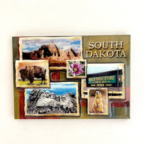 South Dakota Photo Collage Magnet - Wall Drug Store