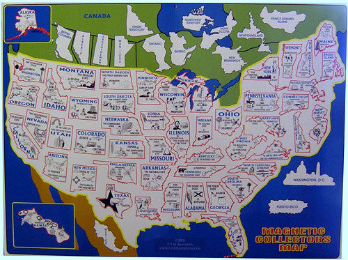 Magnetic Collectors Map - Wall Drug Store