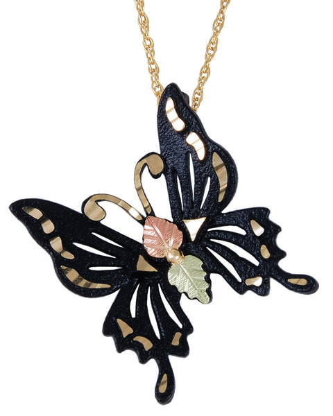Black Hills Gold Powder-Coated Butterfly Pendant - Wall Drug Store