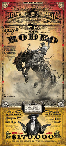 Deadwood South Dakota Rodeo Poster - Wall Drug Store