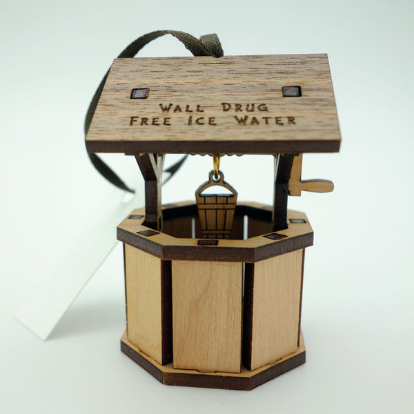 Wall Drug Free Ice Water Well Wood Laser Cut Ornament - Wall Drug Store