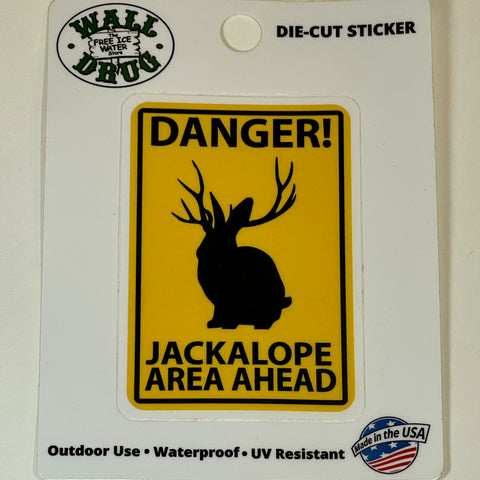Wall Drug Danger Jackalope Ahead Sticker - Wall Drug Store