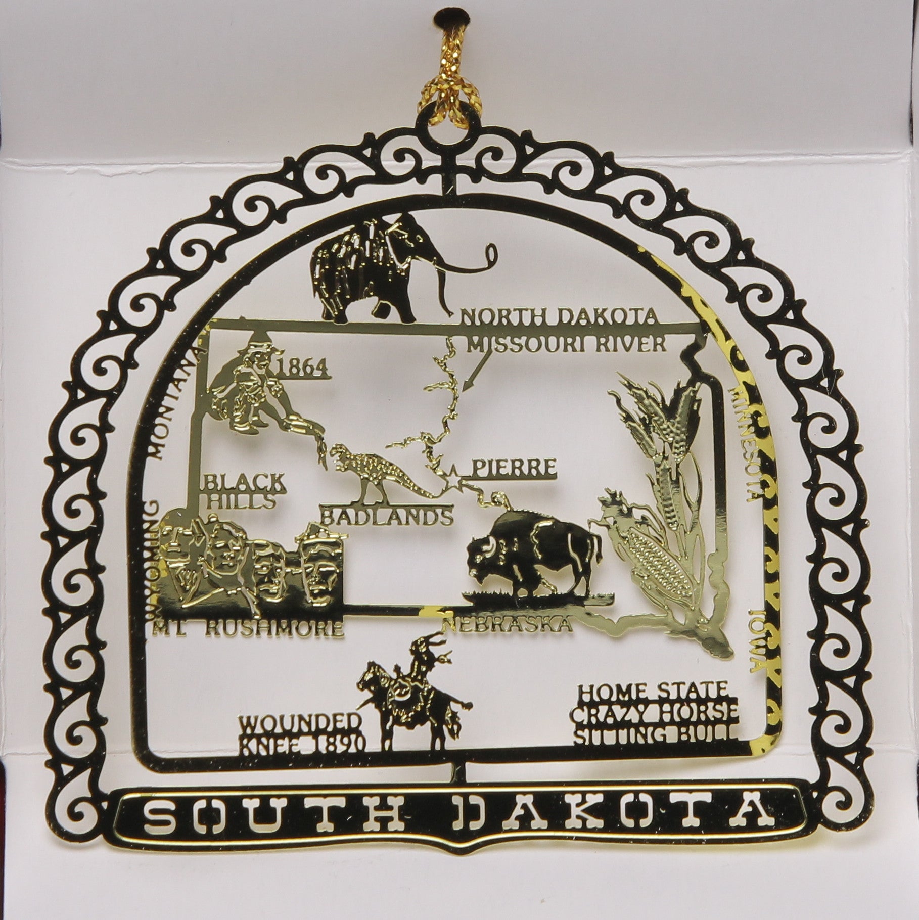 50 State Collectible Brass Ornaments