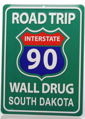 Tin Road Trip Sign - Wall Drug Store