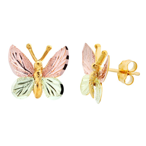 Black Hills Gold Butterfly Post Earrings - Wall Drug Store
