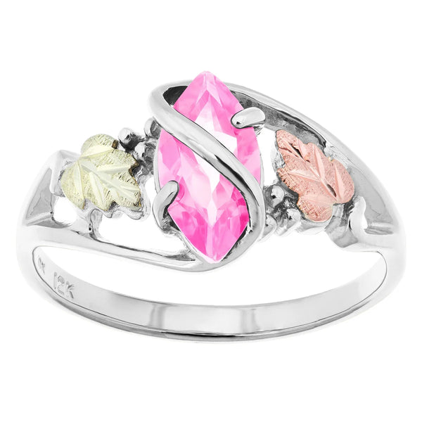 Black Hills Gold Sterling Silver Ring with Pink Ice - Wall Drug Store