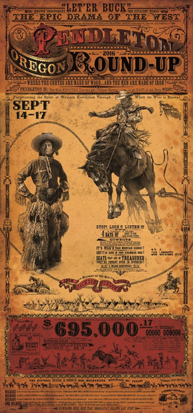 Pendleton Round-Up Rodeo Poster - Wall Drug Store